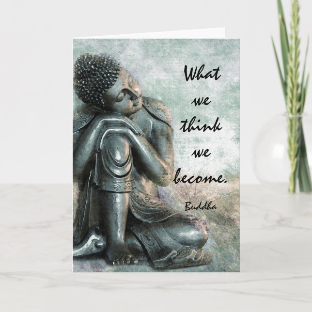 Tarjeta Palabras pacíficas de Buda de la sabiduría (Anverso)