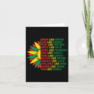 Tarjeta Palabras positivas del mes de la historia negra