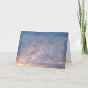 Tarjeta Palabras salvajes Sunset Sky Photo Word Art Greeti