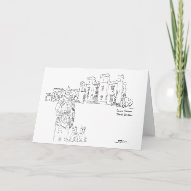Tarjeta Palacio del Scone, Perth, Escocia (Anverso)