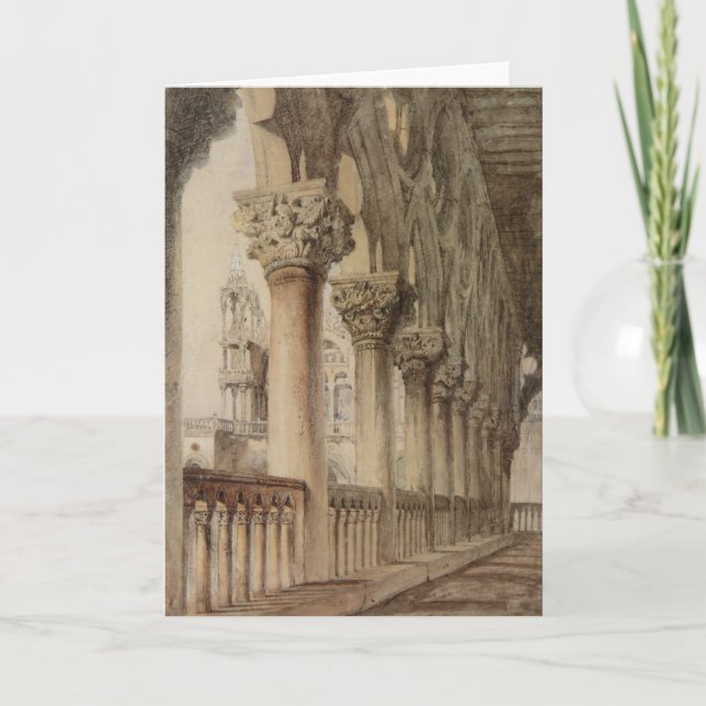 Tarjeta Palacio Ducal (por John Ruskin) (Anverso)