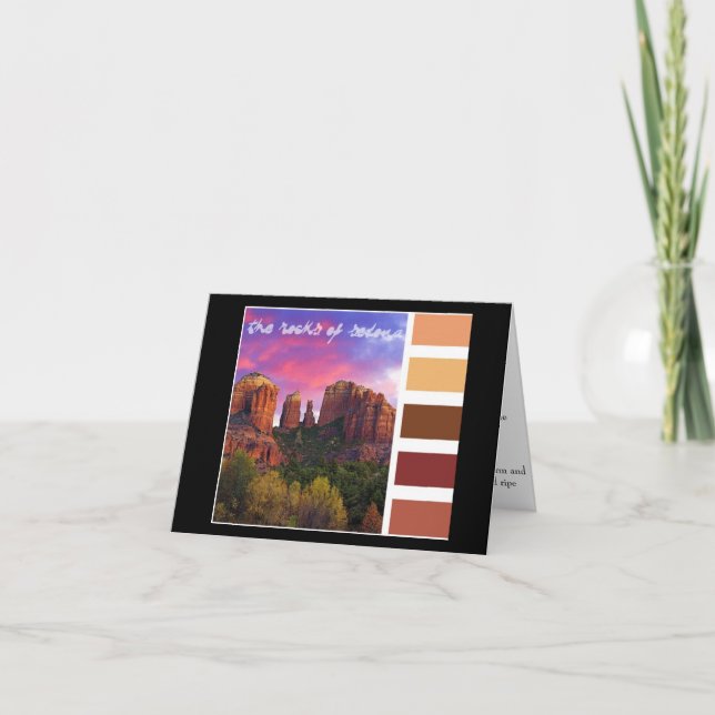 Tarjeta Paleta de la pintura: las rocas de Sedona (Anverso)
