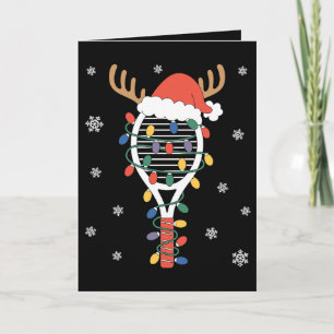 Tarjeta Paleta de Pickleball de Navidad Reno Cuerno de Ren