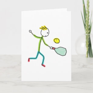 Tarjeta Paleta de Pickleball Stickman