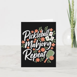 Tarjeta Paleta Floral de Flor Repeating Mahjong Pickleball