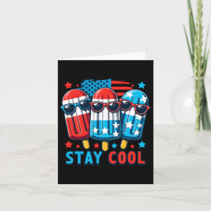 Tarjeta Paleta Helada Patriótica Americana 4 De Julio