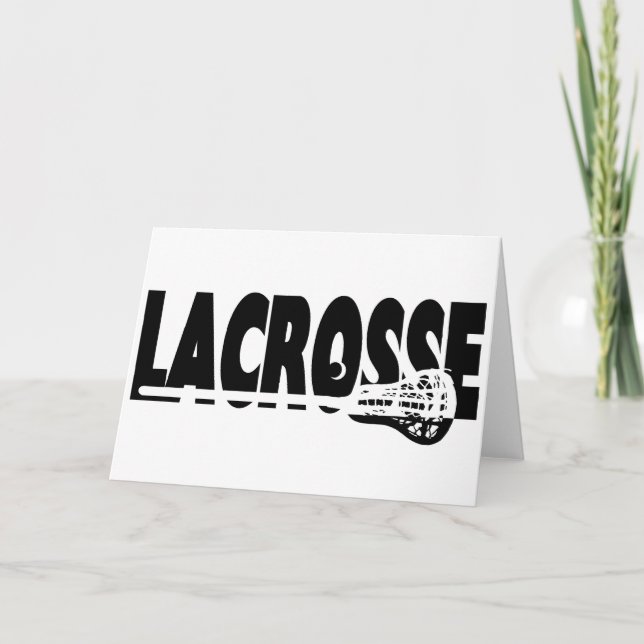 Tarjeta Palillo de LaCrosse blanco y negro (Anverso)