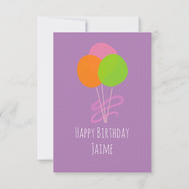 Tarjeta Palitos de pastel de cumpleaños con sprinkles colo (Anverso)