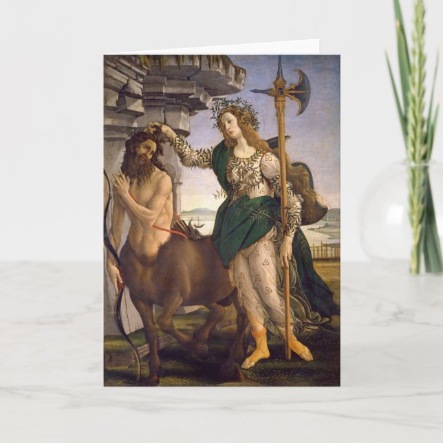 Tarjeta Pallas y Centaur | Botticelli (Anverso)