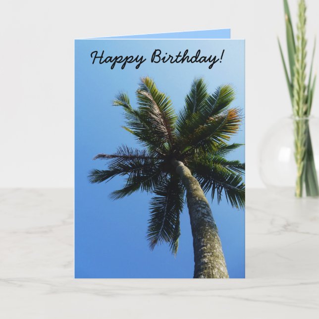 Tarjeta Palm Tree  Breeze Birthday Card (Anverso)