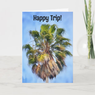 Tarjeta Palm Tree Vacation Tropical Art Trip Card