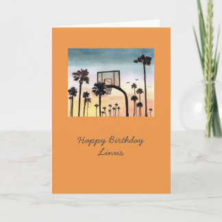Tarjeta Palm Trees customizable birthday card