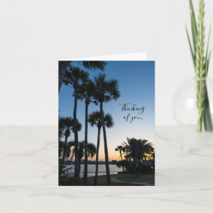 Tarjeta Palm Trees Sunrise Destin Thestin You Card