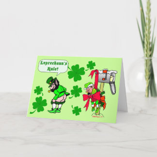 Tarjeta Palmaditas del St de la regla de los Leprechauns