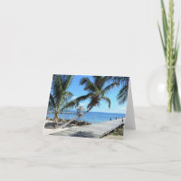 Palmas y embarcadero en Belice