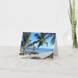 Tarjeta Palmas y embarcadero en Belice