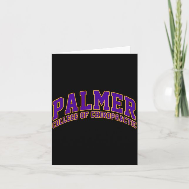Tarjeta Palmer College Of Chiropractic Athletics Vintage A (Anverso)