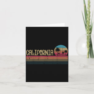 Tarjeta Palmeras de California Verano Retro Vacaciones Hom