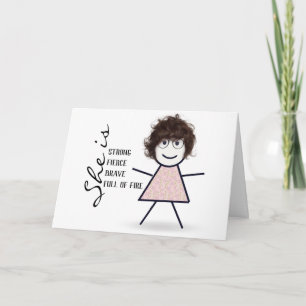 Tarjeta Palo con aliento de pelo