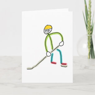 Tarjeta Palo de Hockey sobre Hielo Hombre