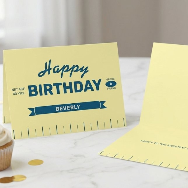 Tarjeta Palo de Mantequilla Cumpleaños Amarillo Divertido  (Butter them up with this funny personalized stick of butter birthday card!)