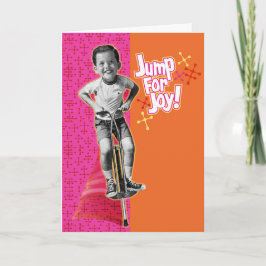 Tarjeta Palo De Pogo Vintage - ¡Salta Para La Alegría! Cum