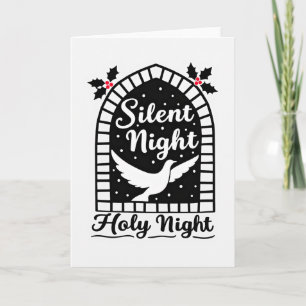 Tarjeta Paloma de Navidad Noche Silenciosa