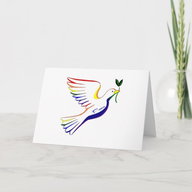 Tarjeta Paloma del arco iris (Anverso)