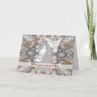 Tarjeta Palomas románticas enamoradas para boda - Aniversa