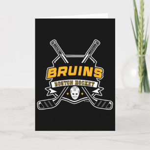 Tarjeta Palos de Hockey de Boston Bruins Negros Licencia O