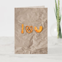 Palos de queso y corazón de Pretzel te amo gracios