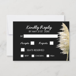 Tarjeta Pampas Boda de Grass RSVP