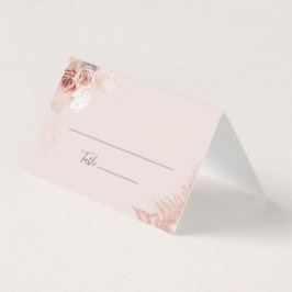 Tarjeta Pampas Grass Terracotta Boda Floral Place Card
