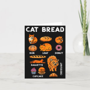 Tarjeta Pan de Gato Bollo Pan Hogaza Lindo Gatito Gatita C
