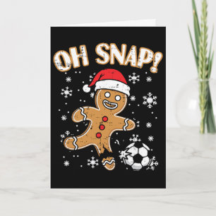 Tarjeta Pan de Jengibre de Navidad Fútbol Oh Snap Navidade