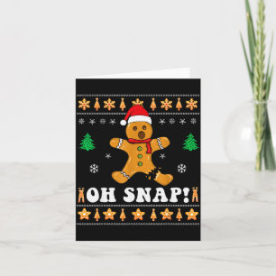Tarjeta Pan de jengibre Navidad Oh Snap! Navidad Hornear P