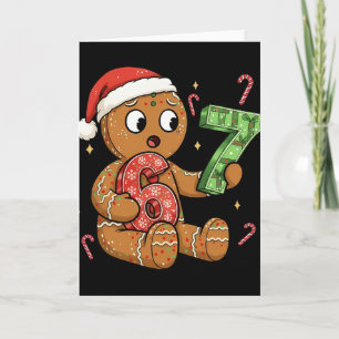 Tarjeta Pan de Jengibre Seis Siete 67 Meme 6 7 Navidad Div