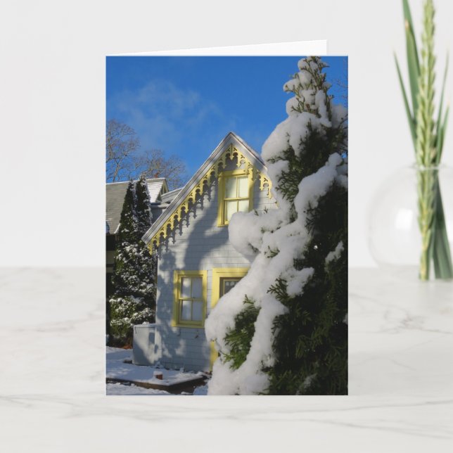 Tarjeta Pan de jengibre y nieve de invierno - Viñedo de Ma (Anverso)