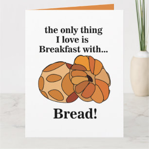 Tarjeta Pan Desayuno Divertido