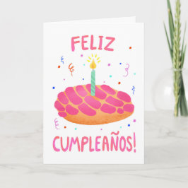 Tarjeta Pan Dulce Concha de cumpleaños en español