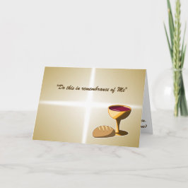 Tarjeta Pan y vino La última comunión de Pascua de la cena