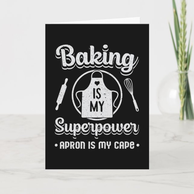 Tarjeta Panadería Bake Baking Baker Superpower Cake Gift I (Anverso)