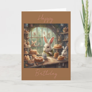 Tarjeta Panadería Bunny Feliz Cumpleaños