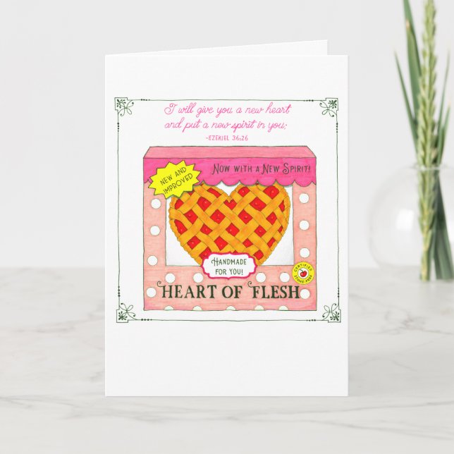 Tarjeta Panadería Corazón de Carne Día de San Valentín (Anverso)