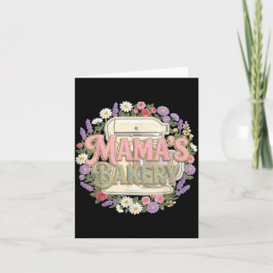 Tarjeta Panadería de Mamá Pastelero Dulce Chef Floral Muje