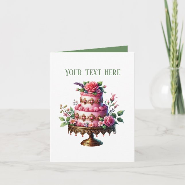 Tarjeta Panadería de pastelería dulce personalizable (Anverso)