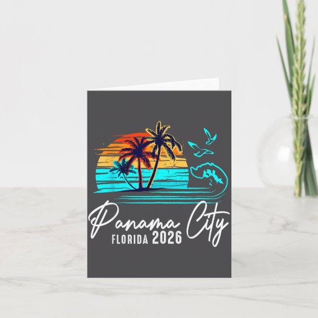 Tarjeta Panama City Florida 2026 Vacation Matching Family  (Anverso)