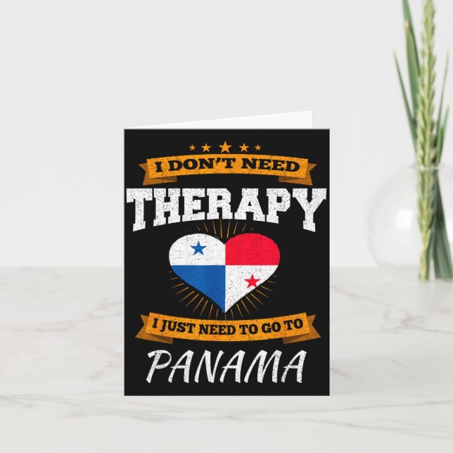 Tarjeta Panamanian Flag I Panama Flag I Vacation Panama  (Anverso)
