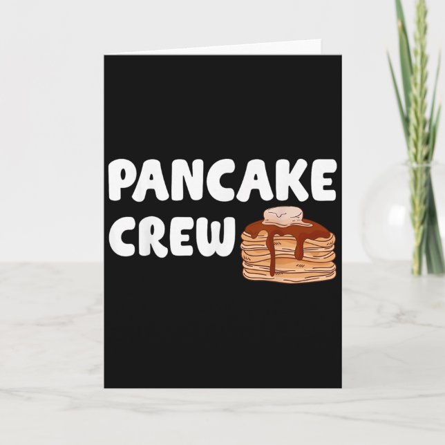 Tarjeta Pancake Crew Funny Pancake Lover Pancake Christmas (Anverso)