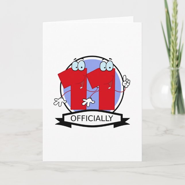 Tarjeta Pancarta oficial de cumpleaños 11 (Anverso)